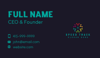 Multicolor Marketing Agency Business Card