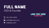 Neon Lights Wordmark Business Card Design