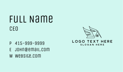 Simple House Wings Business Card