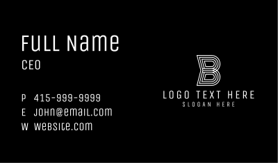 Business Letter B Business Card