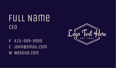 Brand Badge Wordmark Business Card