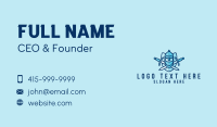 Blue Knight Sword Shield  Business Card Design