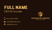 Castle Tower Shield Business Card Image Preview