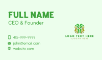 Abstract Green Owl Business Card Design