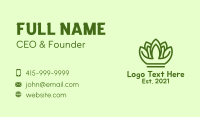 Green Plant Crown  Business Card Design