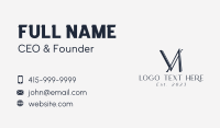 Elegant Monogram V & A  Business Card