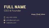 Script Generic Wordmark Business Card
