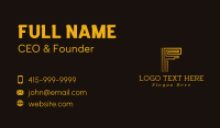 Generic Gold Letter F Business Card