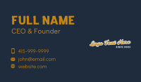 Retro Pop Wordmark Business Card