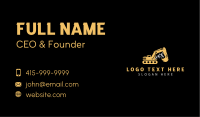 Builder Excavator Mountain Business Card