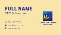 Yellow Striped Butterfly Fish Business Card Design