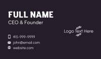 White Leaf Wordmark Business Card
