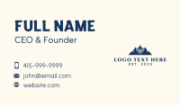 Mountain Mining Letter V Business Card Design