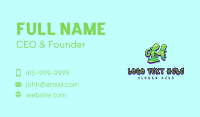 Green Graffiti Art Letter M Business Card