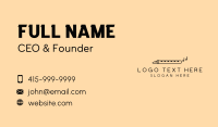 Minimalist Flute Instrument Business Card