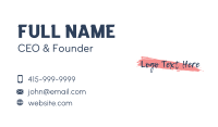 Paint Brush Wordmark Business Card