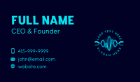 Tech Wave Frequency Business Card