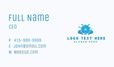 Mop House Cleaning Business Card Image Preview
