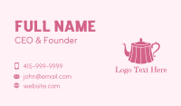 Pink Cake Tea Pot Business Card