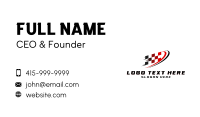 Fast Racing Flag Business Card Design