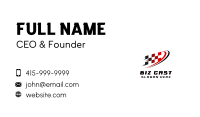 Fast Racing Flag Business Card