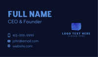 Blue 3D Cube Business Card