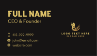 Gold Deluxe Unicorn Business Card
