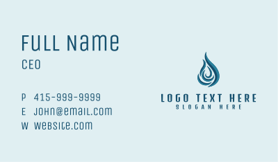 Abstract Water Irrigation Business Card
