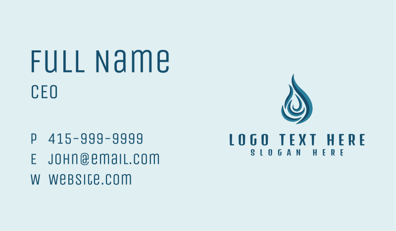 Irrigation Business Card example 1