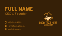 Organic Coffee Cup Business Card Design