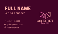 Pencil Open Book Business Card