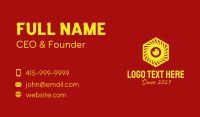 Yellow Hexagon Camera Business Card