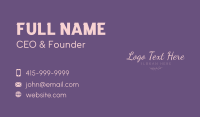 Ornate Business Card example 4