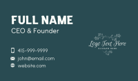 Elegant Floral Wordmark Business Card