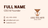Brewed Coffee Filter  Business Card Design