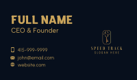 Gold Letter S Key Business Card