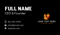 Grill Chicken Flame Business Card Design