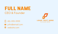 Abstract Orange Fish  Business Card Design