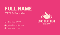 Pink Mortar & Pestle Business Card Design