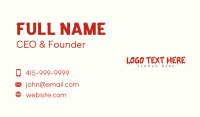 Scary Red Blood Wordmark  Business Card