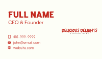 Scary Red Blood Wordmark  Business Card Image Preview