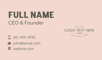 Classic Feminine Elegant Brand Business Card