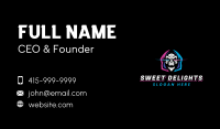 Skull Gaming Neon Business Card