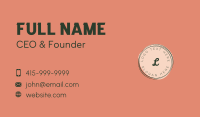 Event Planner Circle Letter Business Card