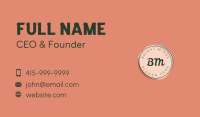 Event Planner Circle Letter Business Card