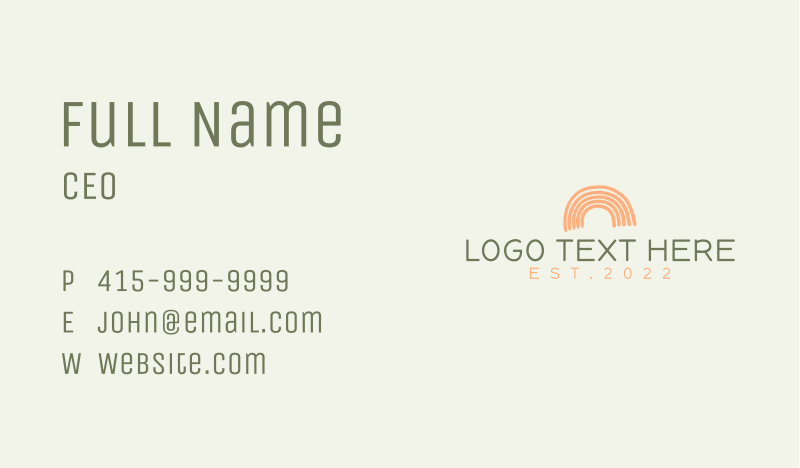 Animated Business Card example 3