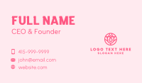 Pink Flower Bloom Business Card