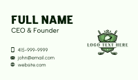 Golf Sports Shield Business Card Design