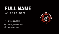 Skeleton Hand Rockstar Business Card