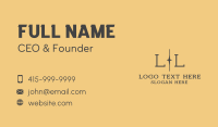 Luxury Business Lettermark Business Card